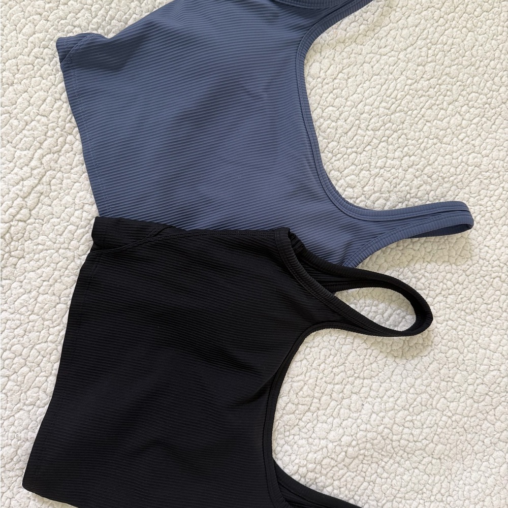 Stylish Black and Blue Tank Tops